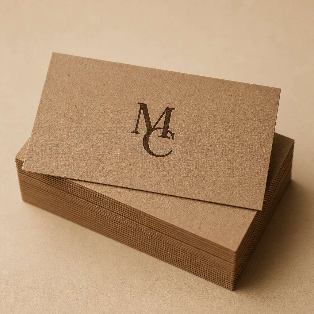Tarjetas de Negocio en Kraft Natural